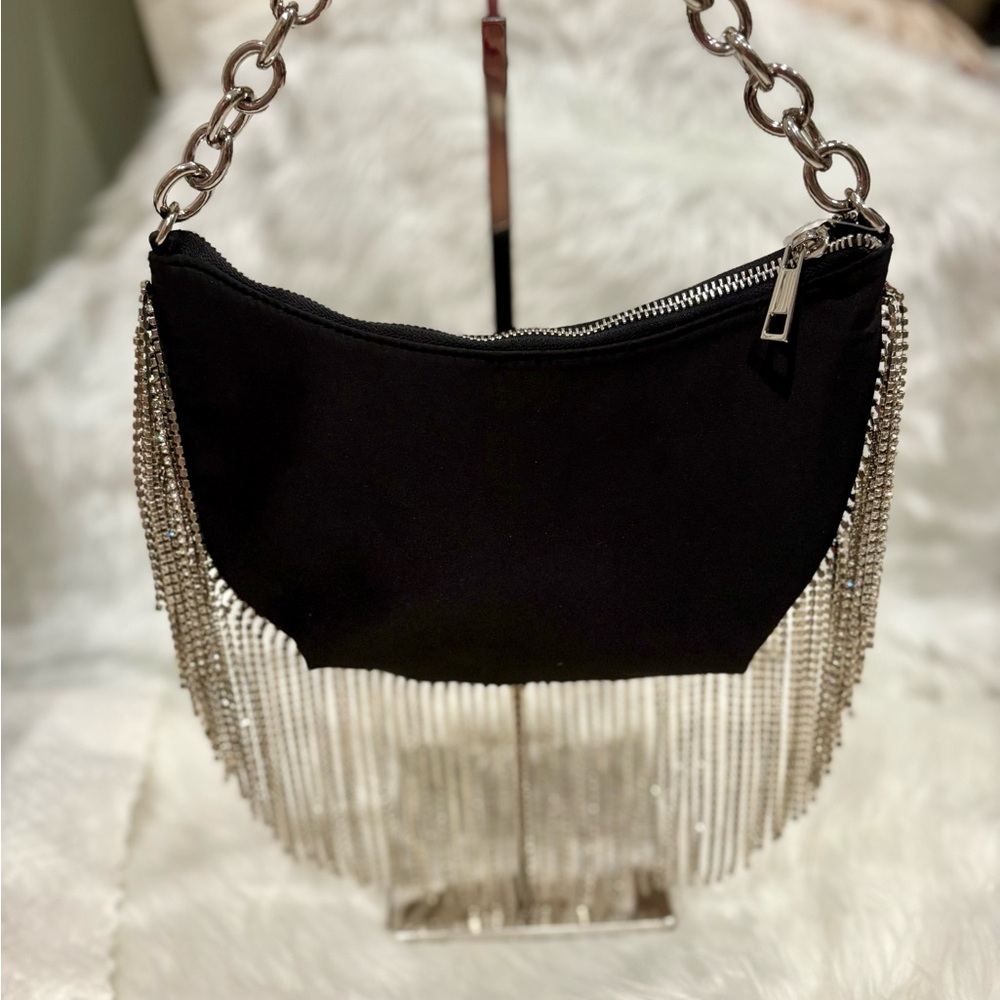 NWOT INC International Concepts Crescent Fringe Hobo - Picture 2 of 2